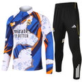 2025–26 Real Madrid Blue & Orange Graphic Training Tracksuit Set