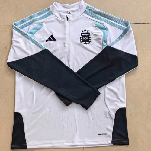 2025–26 Argentina National Team White & Sky Blue Training Jacket