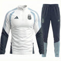 2025–26 Argentina National Team White & Sky Blue Training Tracksuit Set