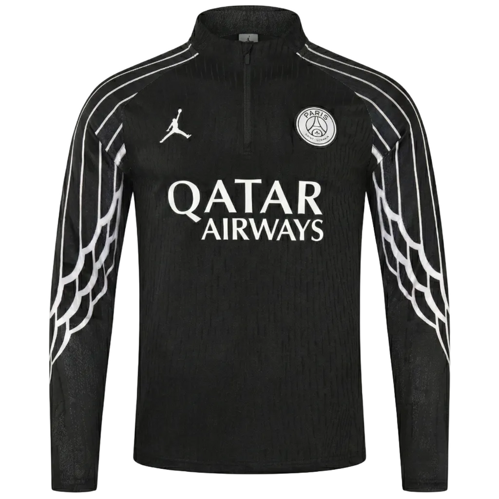 2025–26 Paris Saint-Germain x Jordan Black Training Tracksuit Set