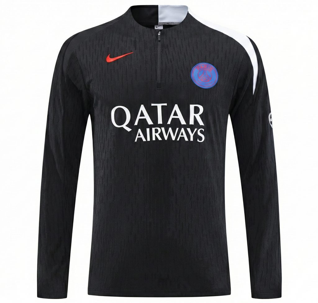 2025–26 Paris Saint-Germain Black Training Tracksuit Set