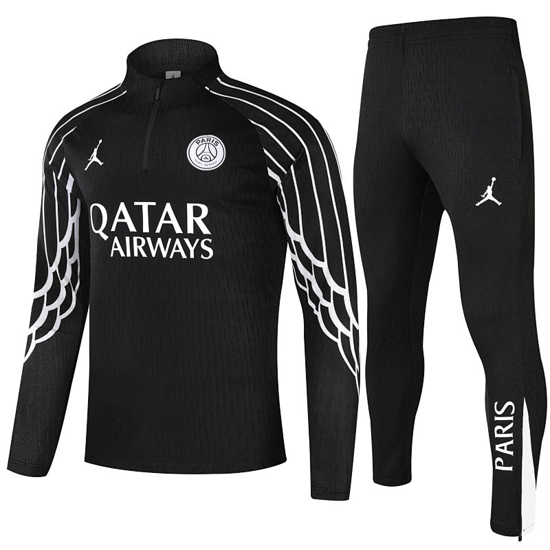 2025–26 Paris Saint-Germain x Jordan Black Training Tracksuit Set