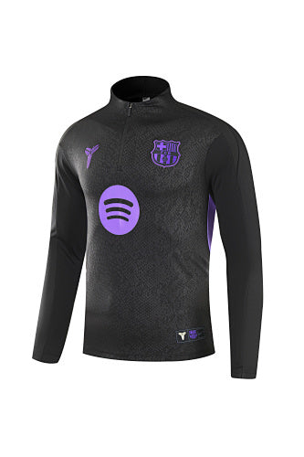 2025–26 FC Barcelona Black & Purple Training Tracksuit Set